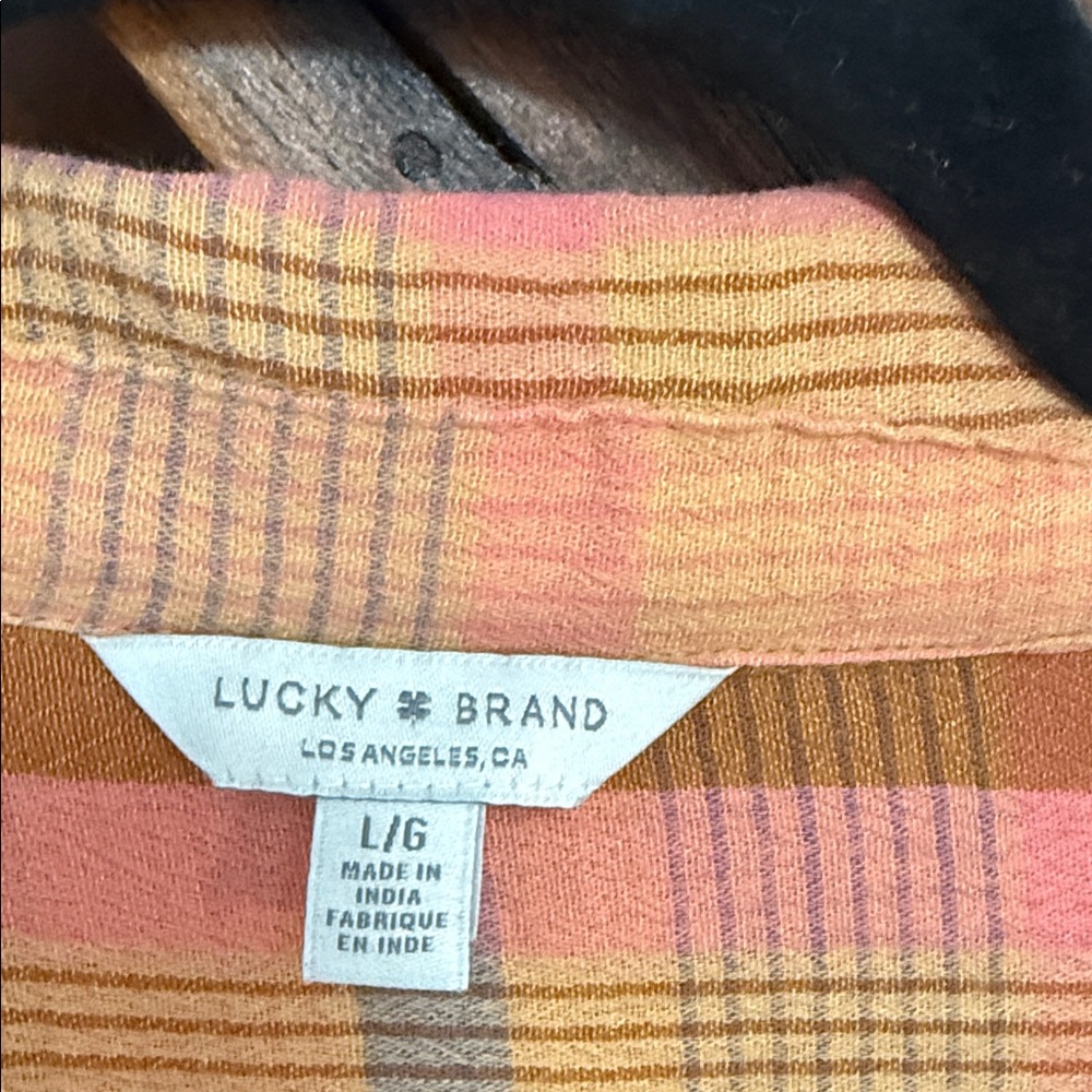 Lucky Brand Multicolor Plaid Button-Down Shirt - Picture 2 of 3